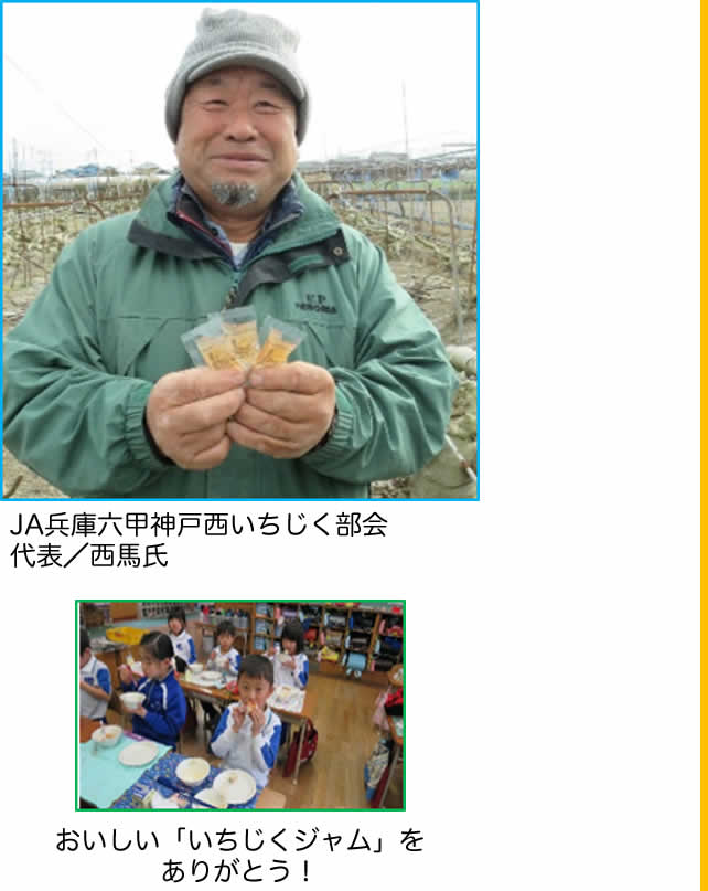 神戸市学校給食で提供されたいちじくジャムの紹介画像